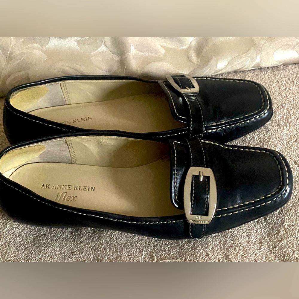 Anne Klein iFlex black leather loafers